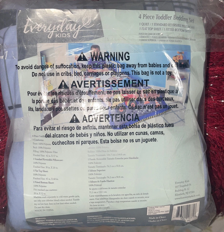 Juego de cama para niños pequeños Everyday Kids 4 piezas Juego Construcción Camiones Bulldozers Nuevo Foto 2 de 2