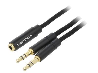 BBLBAB Kabel Jack 3,5mm Stecker 3pin x2,Jack 3,5mm 4pin Buchse 0,6m VENTION