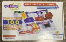Elenco Snap Circuits Jr. SC-100 Science Physics Electronics Exploration Kit Open