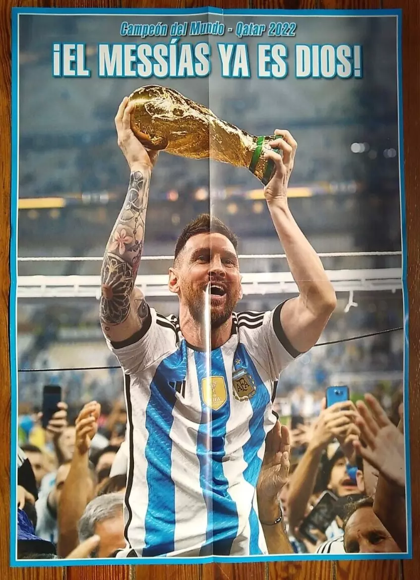 PLACAR WORLD CUP 2022 = ARGENTINA CHAMPION Messi Qatar Brazil Football  Magazine