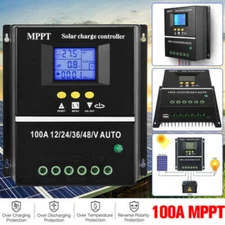 4000W 100A MPPT Solar Charge Controller USB 12V 24V 36V 48V PV Battery Regulator