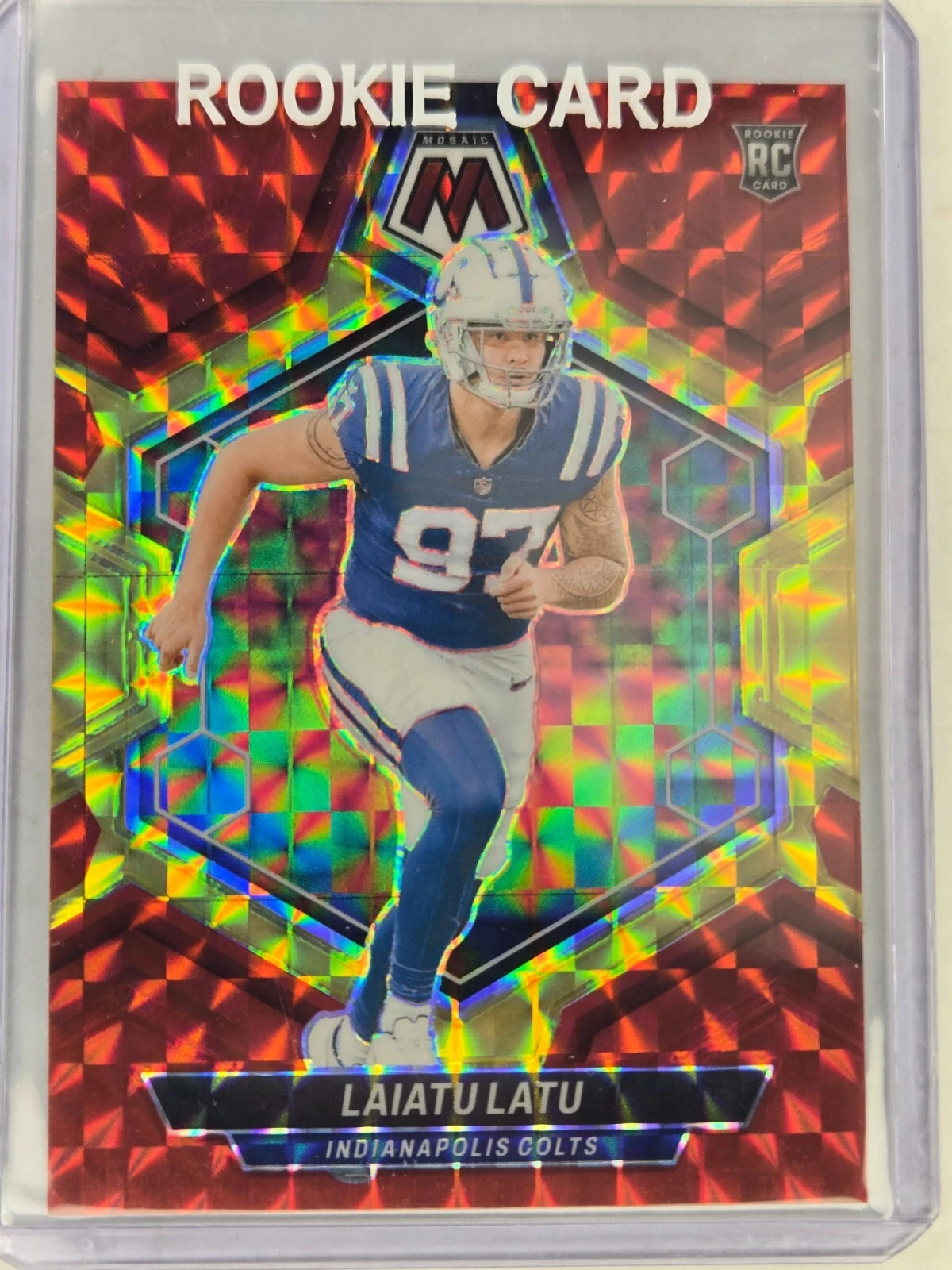 2024 Panini Mosaic Laiatu Latu RC Red/Yellow  59/80 #315