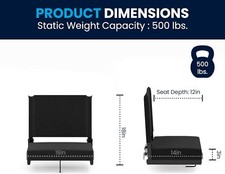 Flash Furniture Grandstand Portable Stadium Seats for Bleachers or Benches, Fold