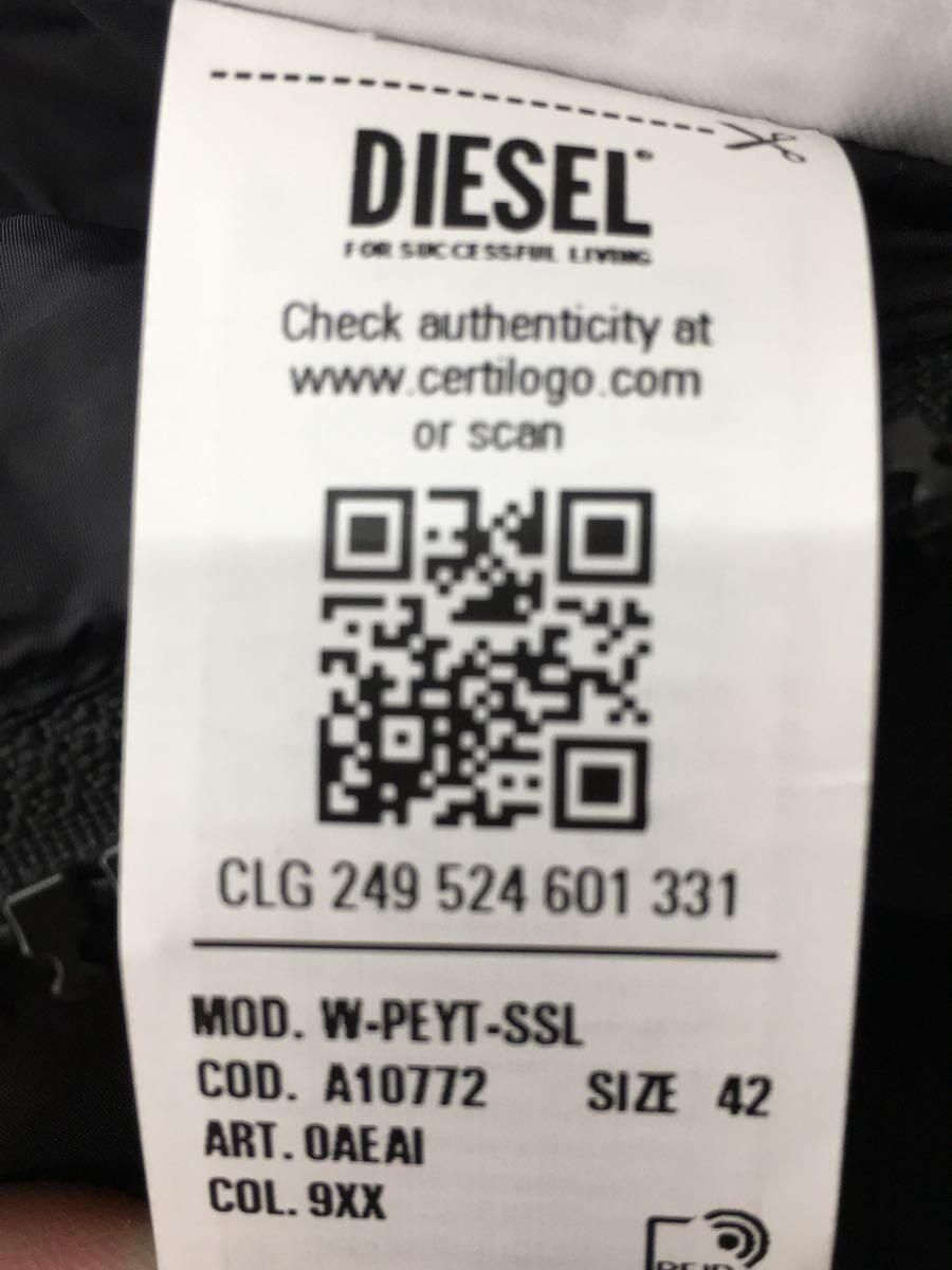 DIESEL◆23AW/W-PEYT-SSL JACKET/ダウンベスト/42/ナイロン/BLK/無地/W-PEYT-SSL DIESEL VEST 23AW W-PEYT-SSL JACKET DOWN 42 NYLON Black SOLID