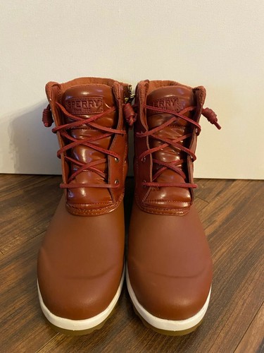 Sperry RainBoot Shoes Women's 7 New Insulate Red Ankle - Picture 2 of 4