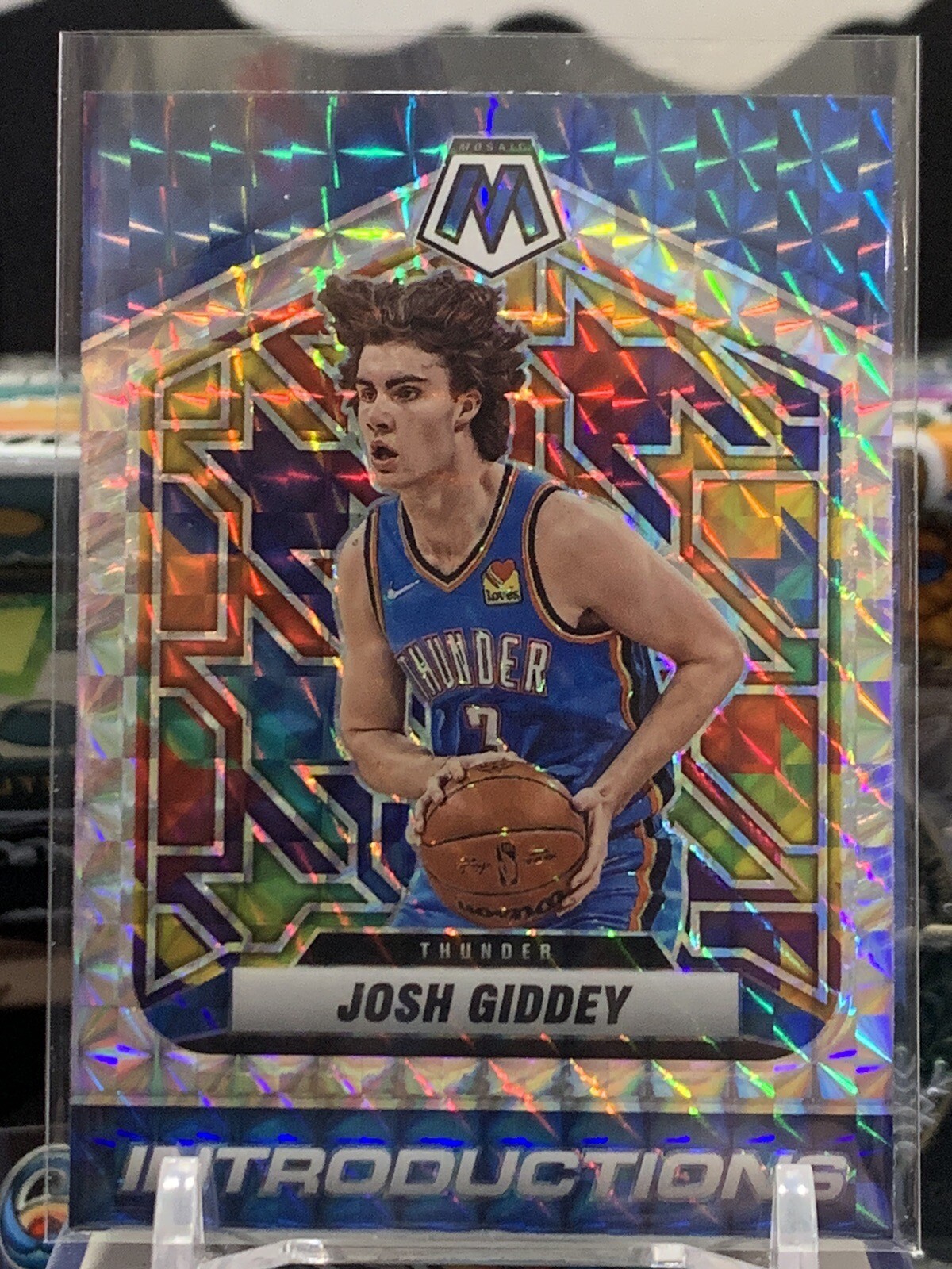 2021-22 Mosaic Basketball Introductions Mosaic #7 Josh Giddey TZ4B