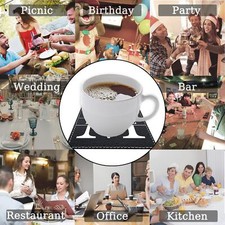 Customized letter personalized slate beverage coaster set