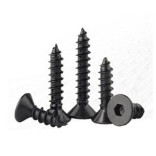 Hex Socket Countersunk Flat Head Self Tapping Screws Black 8.8 Steel M3 M4 M5 M6