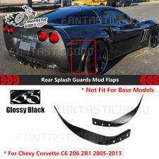 For Chevy Corvette C6 Z06 Zr1 2005-2013 Gloss Black Rear Splash Guards Mud Flaps For Chevy Corvette C6 Z06 Zr1 2005-2013 Gloss Black Rear Splash Guards Mud Flaps