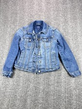 Gap Kids Denim Jacket Size L 10-11 Blue Stretch Jean Trucker Classic
