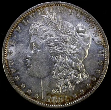 1881-0 $1 Morgan Silver Dollar BU UNCIRCULATED #M5