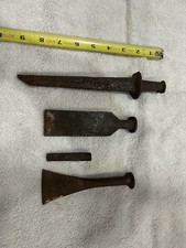 Antique Stone Cutting Chisels Lot of 4