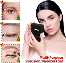 4Pcs Stainless Steel Tweezers Set Precision Eyebrow Facial  Ingrown Hair Tool