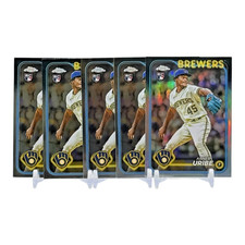 2024 Topps Chrome - Abner Uribe #276 Rookie Card Lot Refractor + Base RC