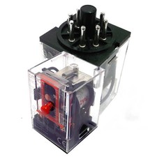 MK2PN-S-AC220 - RELAY AC 220V 2P2T 10A 8P ROUND 10A/250VAC W/LED AND TEST BUTTON