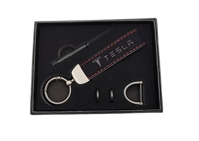 TESLA BRELOK samochodowy TESLA BRELOCZEK do kluczy + pudełko na prezent