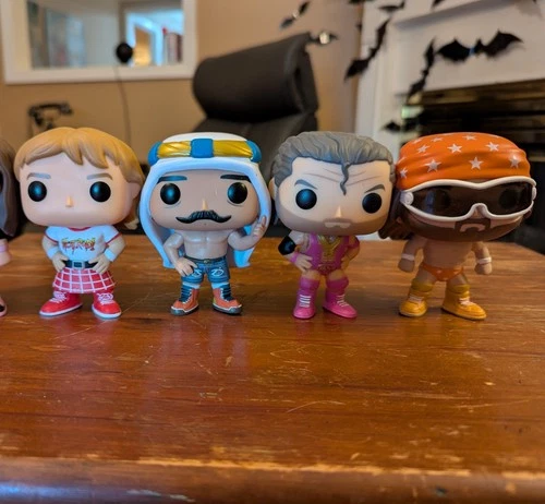 Funko Pop Action Figure Lot WWE WWF Iron Sheik Razor Ramon Macho Man Roddy Piper