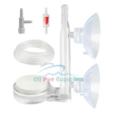 Aquarium Nano Air Stone Disc 1/1.4/2inch with tubing valves for Small Fish Tank
