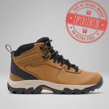 Columbia Men  s Newton Ridge  Plus II Waterproof Hiking Boot Elk/Black Wide Width