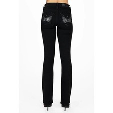 NWT Miss Me Women's Mid-Rise Black Wing Bootcut Jeans, Size 26