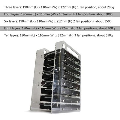 Hard Disk Bracket for 3.5in HDD Storage Bracket Organizer Case Rack Hard Drive
