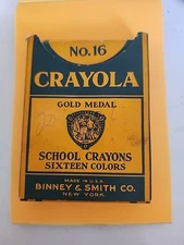 Vintage Crayola Crayons 1943 16 Colors Binney And Smith
