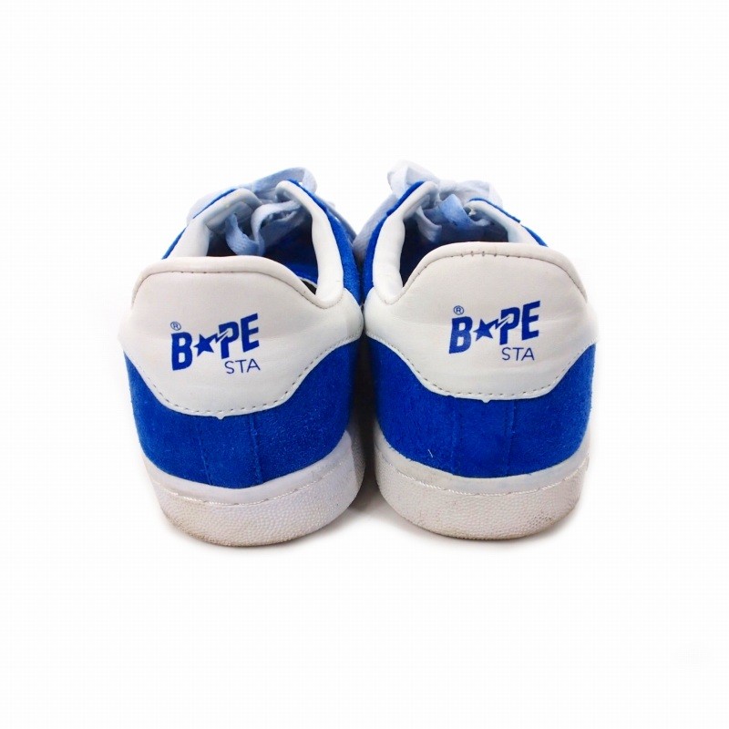 A BATHING APE Suede Sneakers US95 Blue/White Used thumbnail 4
