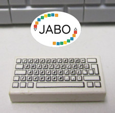D12/8/2 LEGO 3069pb0030 Tile 1x2 Printed Keyboard White