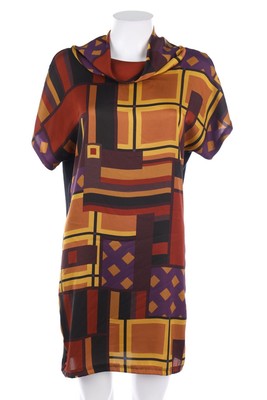 Carnaby Kleid Minikleid Print Batwing Ärmel L multicolor