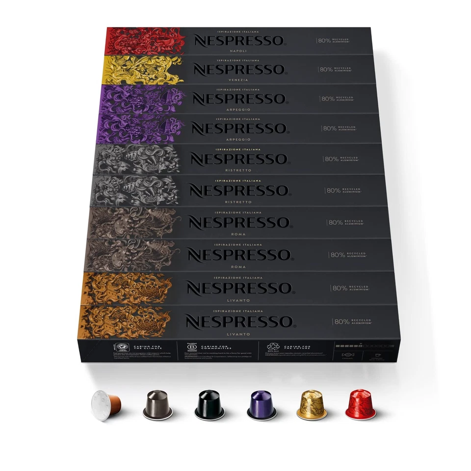 Macchina per caffè Nespresso Original Line con 100 CAPSULE inissia  - Immagine 3 di 4