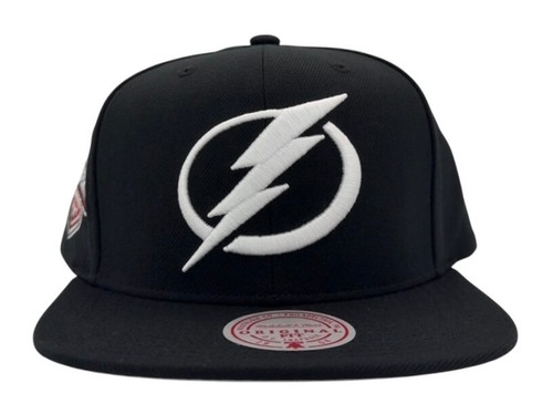 Cappello snapback Mitchell & Ness NHL Tampa Bay Lightning Conference Patch, berretto, nuovo - Foto 3 di 9