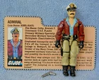 1985 GI Joe Keel-Haul, USS Flag Admiral, Complete w/ Gun & File Card