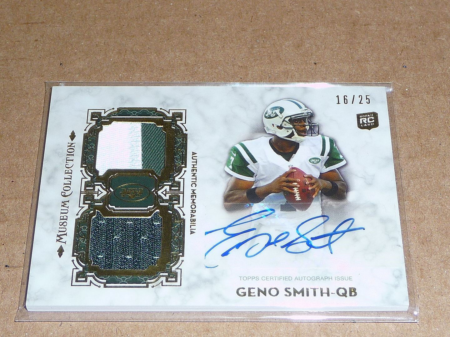Geno Smith Topps Museum Collection Jumbo Patch Autograph #GS Base