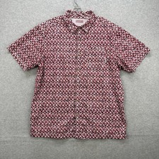 Columbia PFG Shirt Mens Large Red Super Slack Tide Fishing Omni Shade Camp Loop