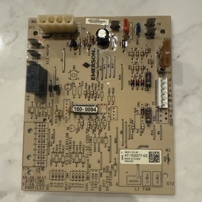 Emerson White Rodgers 47-102077-02 Furnace Control Board 160-0094 ICP HVAC
