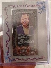 2025 Allen & Ginter X Scott Boris /25 Silver Ink Mini Framed Auto #MA-SBO