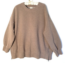 Varley SIZE XL Mae Boyfriend Sweat Oversized Ribbed Sweatshirt Elevated Athletic