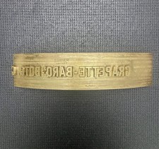 VTG Grapette-Barq&rsquo;s 9.5&rdquo; Brass Printing Plate-Banner Chicago-RARE Factory Error