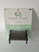 Mayberry Street Miniatures Park Bench 1:12 Scale Dollhouse Mini Furniture 