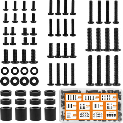 Universal TV Mounting Hardware Screw Kit Set with Box - M4 M5 M6 M8 Screws and W