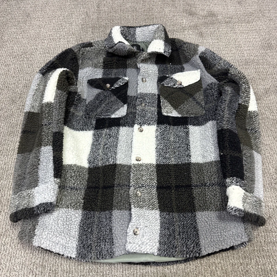 Volcom Jacket Multicolored Plaid Long Sleeve Women’s Size Small - Image 2 of 4