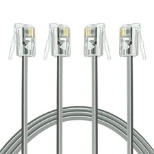 Phone Cord 2 Pack 6ft Telephone Cable RJ11 6P4C Male to Male for Landline