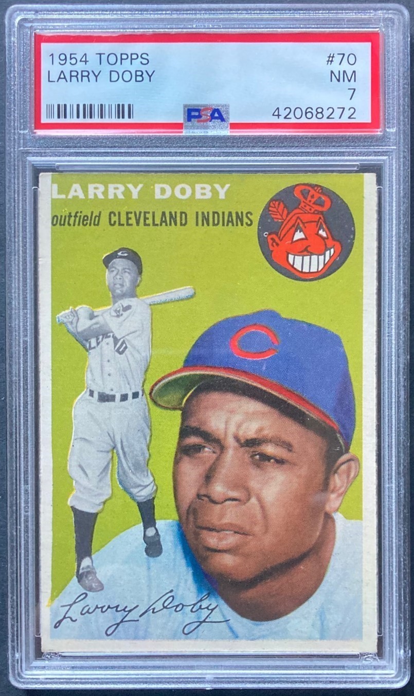 1954 Topps HOF Larry Doby #70 Cleveland Indians PSA 7 NM