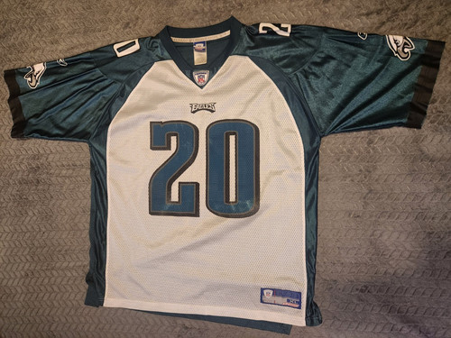 Philadelphia Eagles Rare White front, green back Jersey Brian Dawkins 20 Size XL