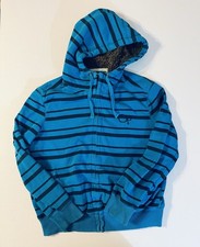 Vintage Ocean Pacific OP Hoodie Mens XL Blue On Blue Striped Full Zip y2k skater
