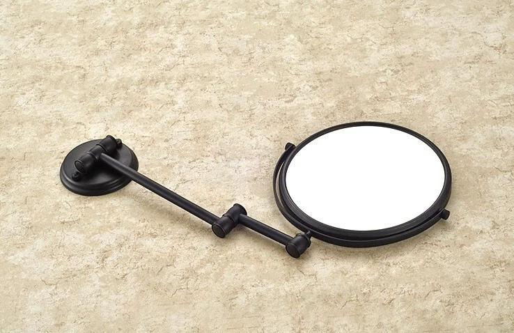 Oil Rubbed Brass Makeup Mirror 3x Magnifying Folding Wall Mount Vanity Mirror [