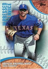 2016 Topps Pressed Into Service SP #PIS-1 Mitch Moreland Texas Rangers