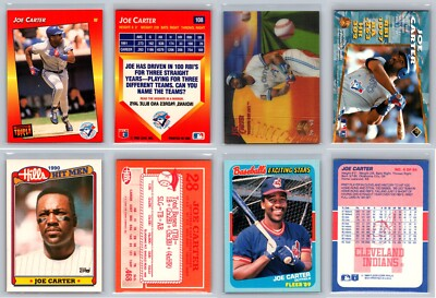 #ad Joe Carter 4 Card Collectors Lot Blue Jays Indians $4.99