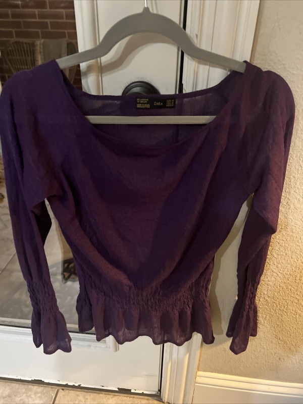Zara Women medium Blouse/ Purple
