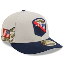 New England Patriots Hat Salute To Service New Era Low Profile Fitted Sz 7 1/2